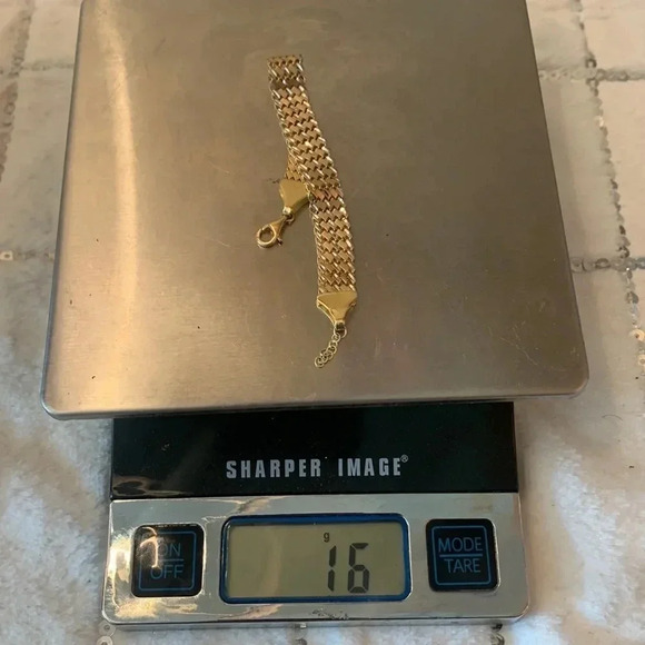 Rare find bracelet 750 Italy gold 18 karat gold double face 16 grams - Picture 5 of 5